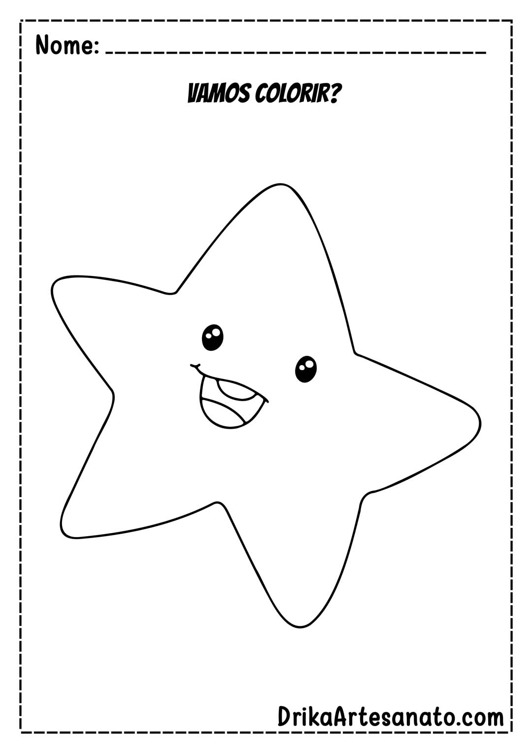 Desenhos Infantis para Colorir Estrela