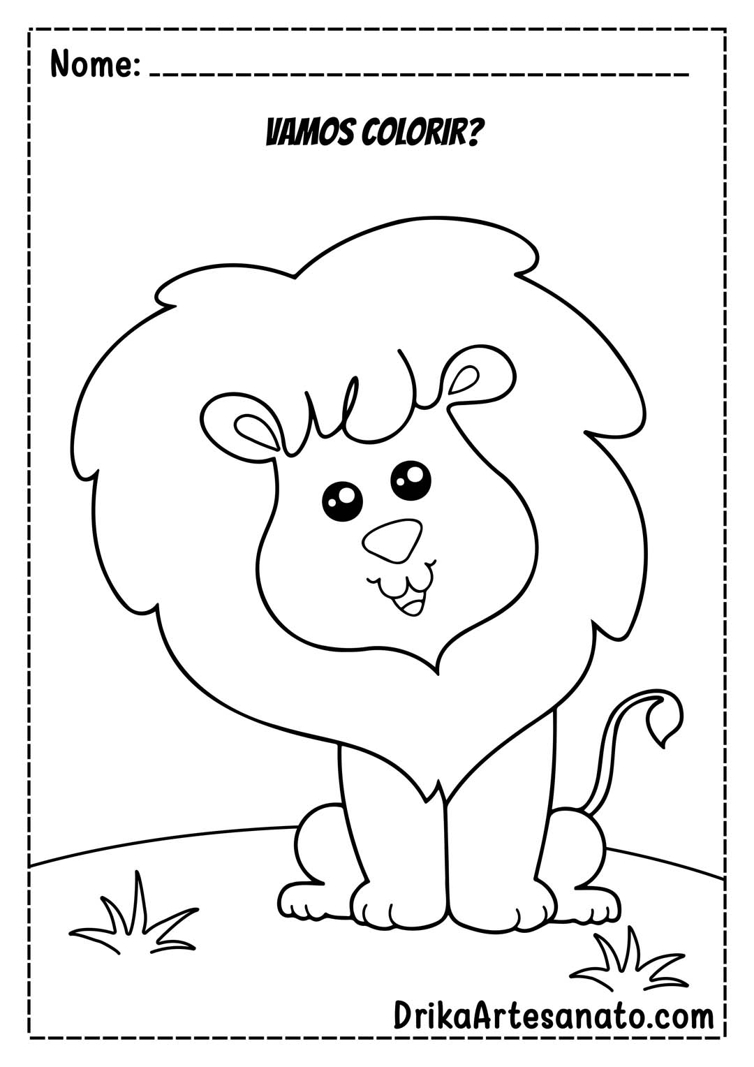 Desenhos Infantis para Colorir Leão