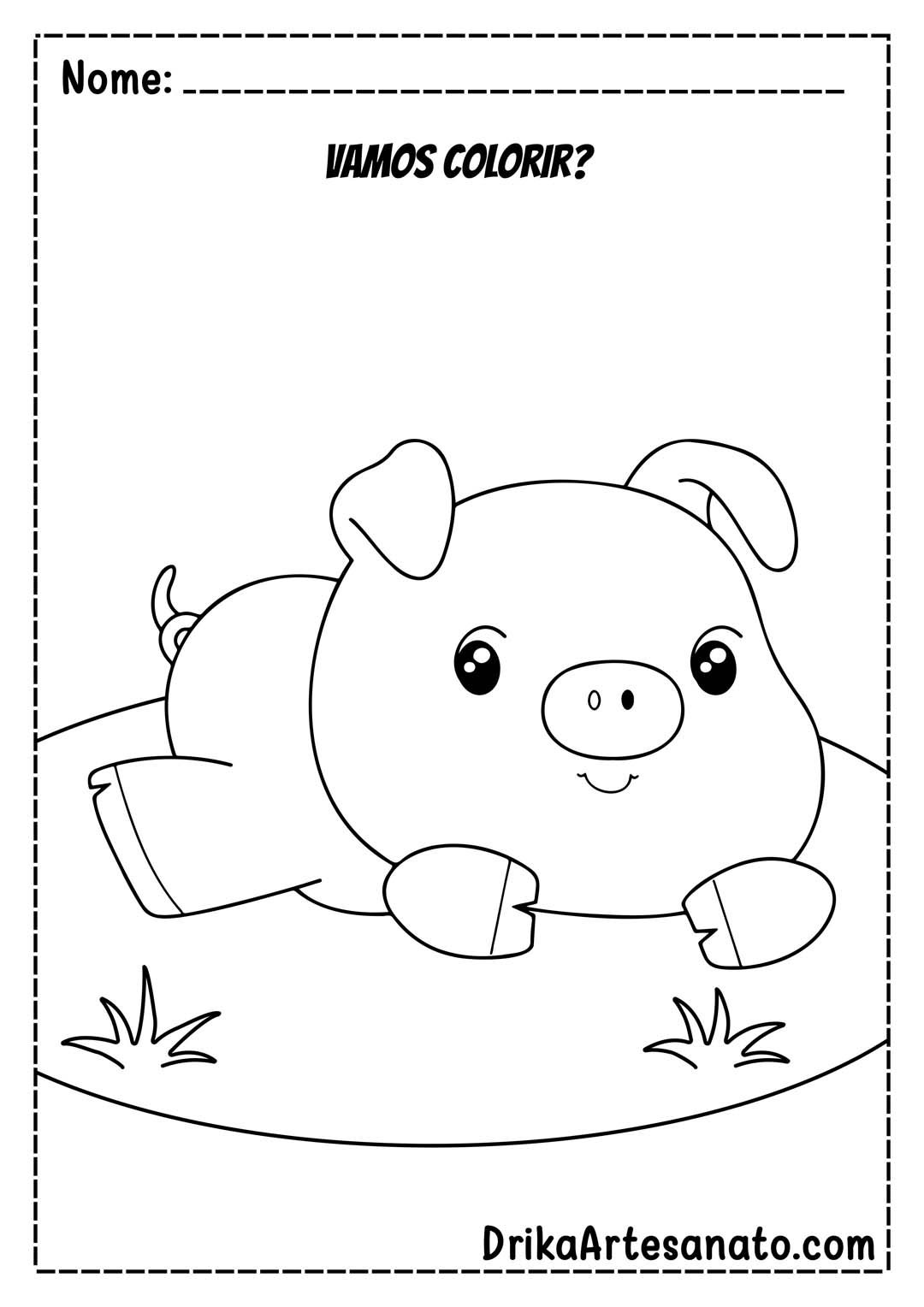 Desenhos Infantis para Colorir Porco