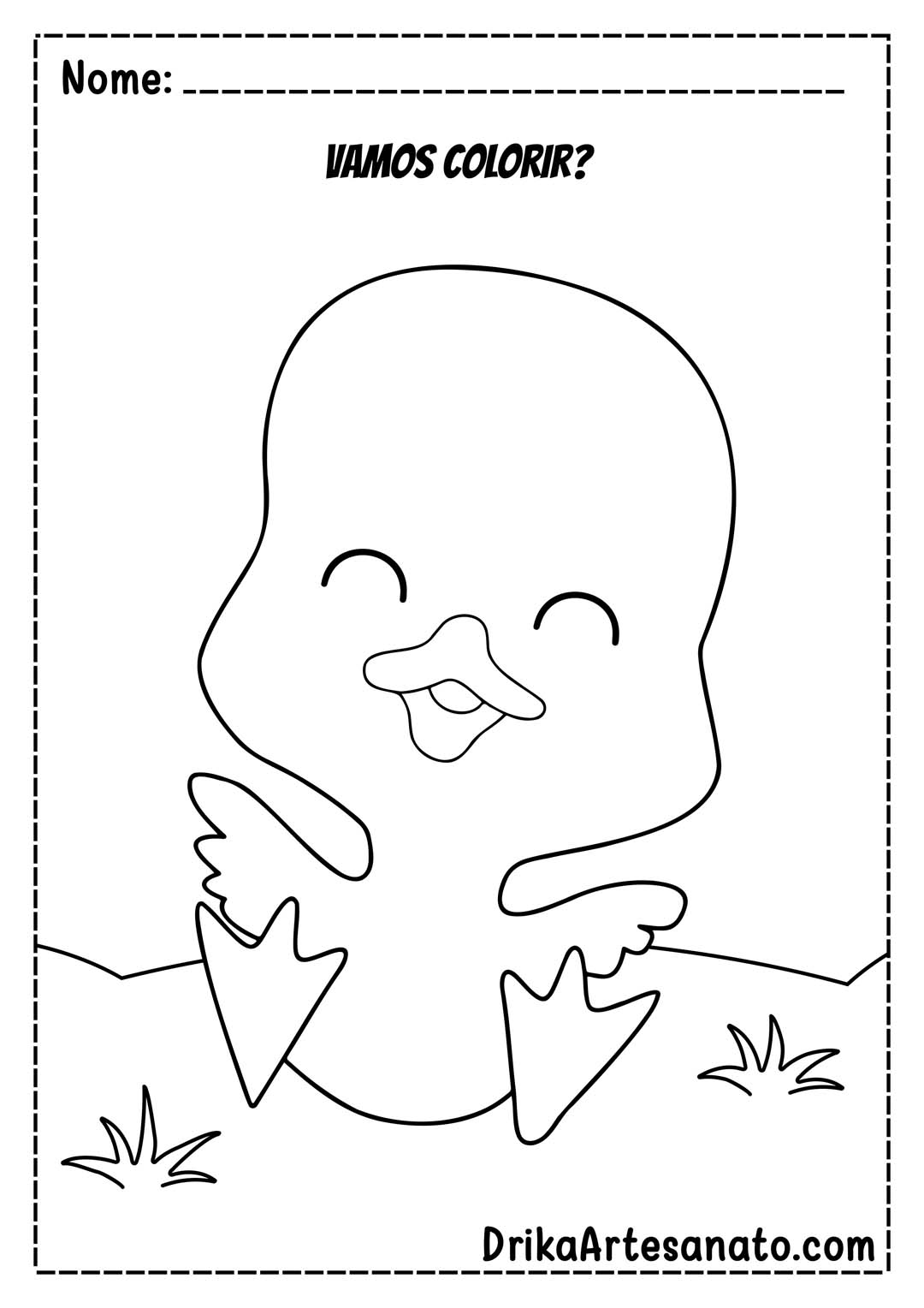Desenho Infantil para Colorir Pato
