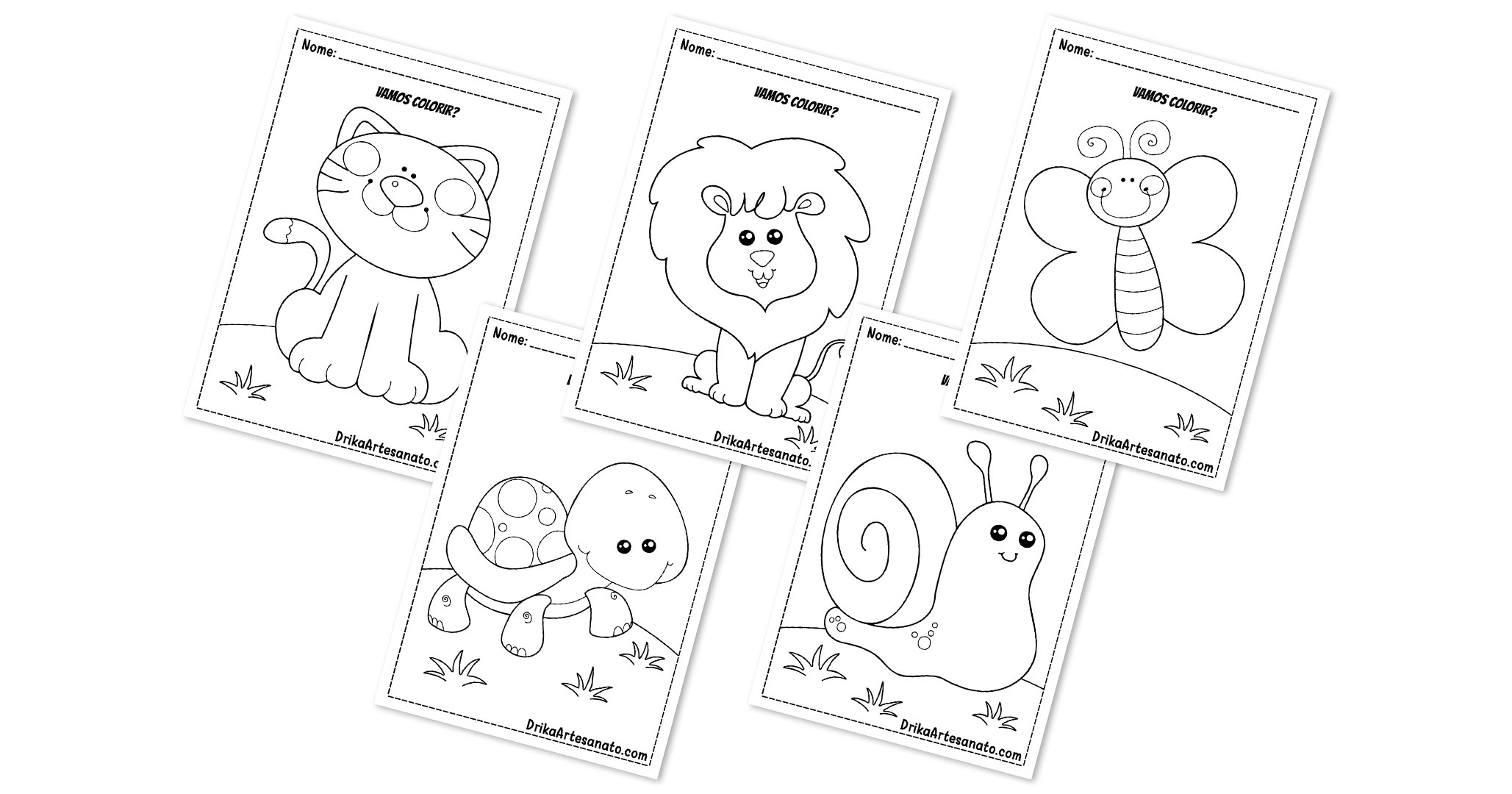 Desenho De Animais Kawaii Páginas Para Colorir Imprimir Crianças