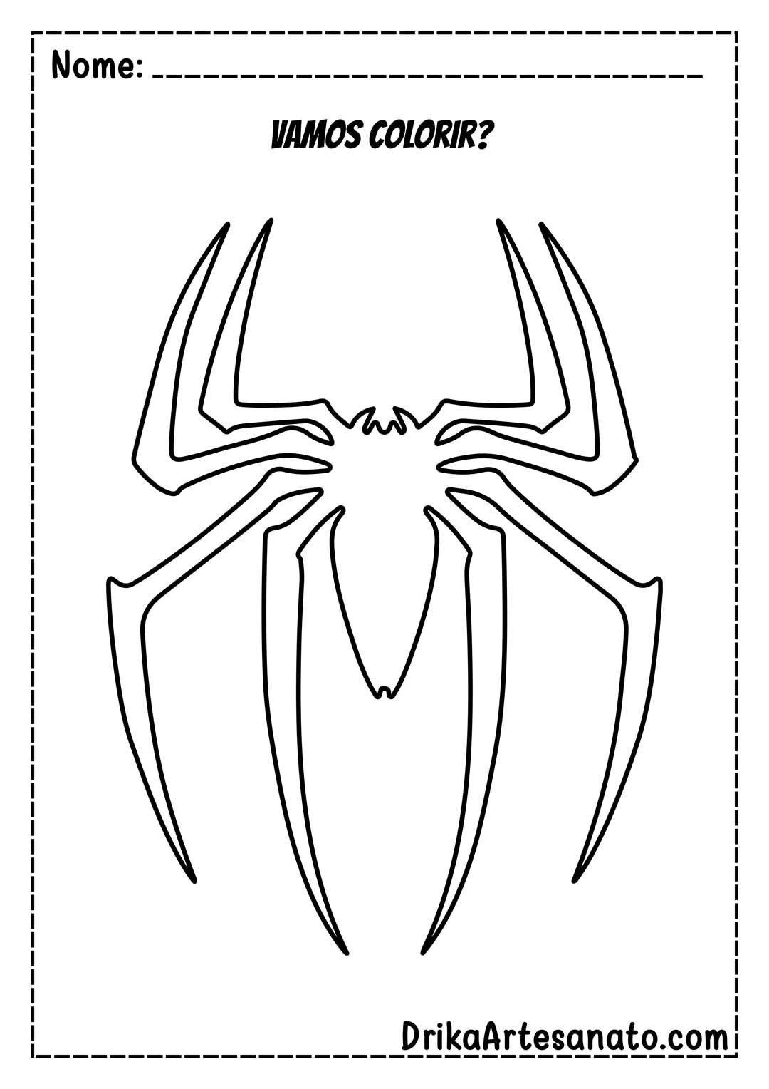 Desenho do Símbolo do Homem-Aranha para Colorir