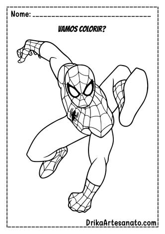 20 Desenhos do Homem-Aranha para Colorir: Baixe Grátis