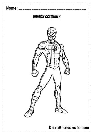 Homem Aranha para Colorir : 20 desenhos para imprimir