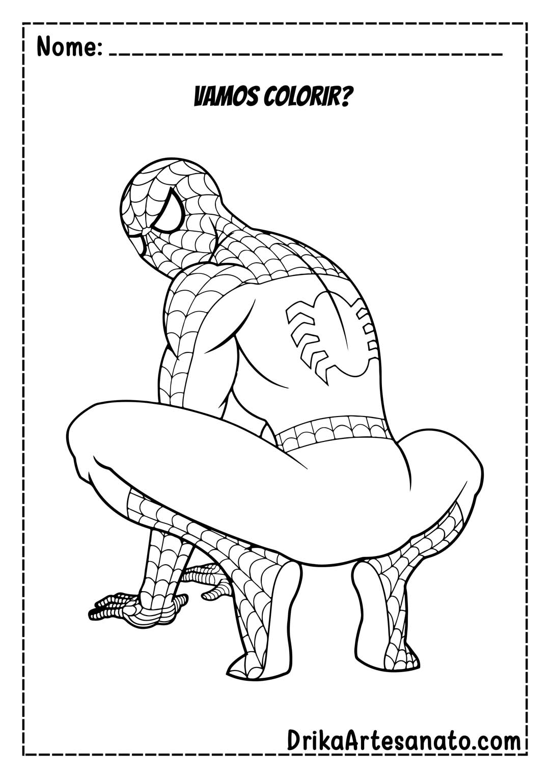 Desenho do Homem-Aranha para Colorir