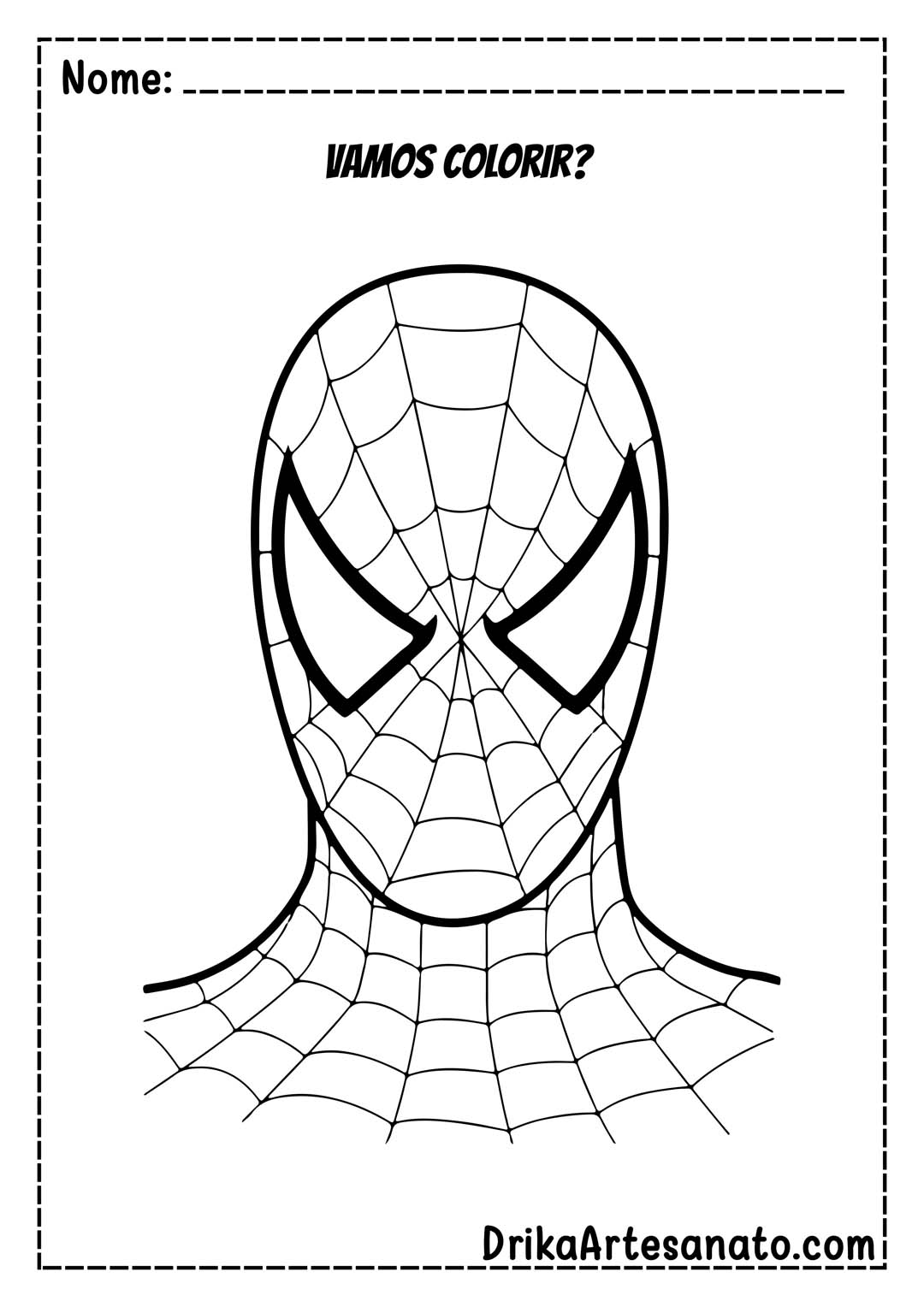 Desenho do Homem-Aranha para Colorir