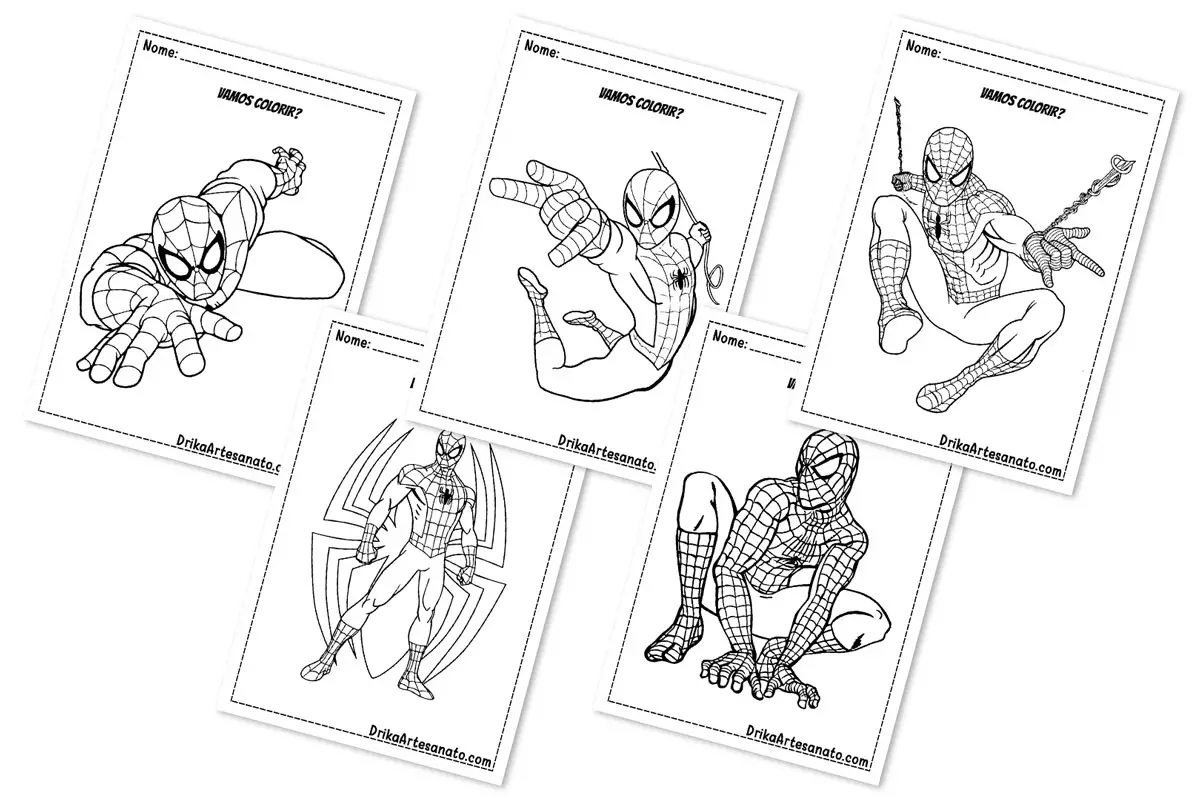 25 Desenhos do Homem-Aranha para Colorir: Baixe Grátis