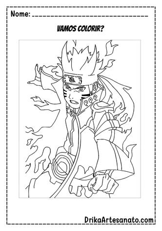 Desenhos do Kakashi de Naruto para colorir, baixar e imprimir