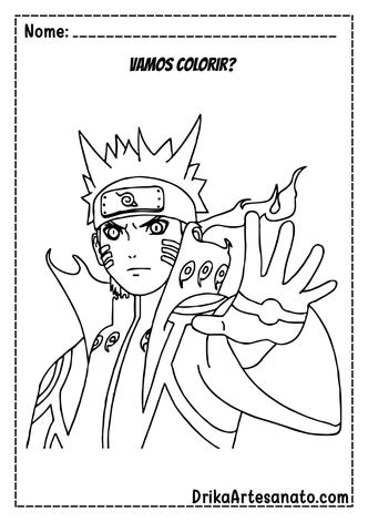Desenhos para Colorir do Naruto: Baixe e Imprima Grátis
