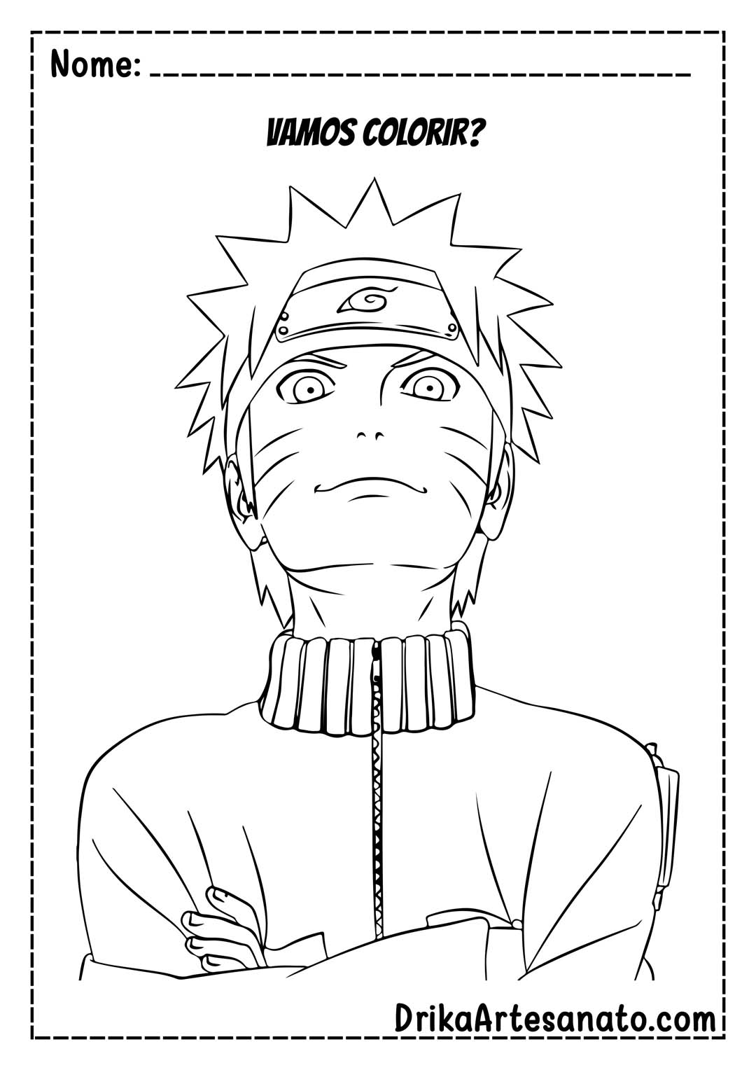 Desenhos para Colorir do Naruto: Baixe e Imprima Grátis