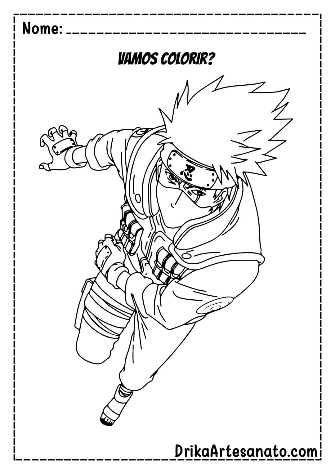 Desenhos para Colorir do Naruto: Baixe e Imprima Grátis