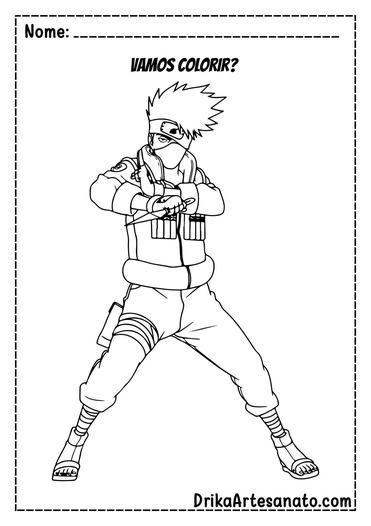 kakashi desenho para colorir