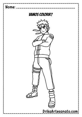 20 Desenhos do Naruto para Colorir e Imprimir - Online Cursos Gratuitos