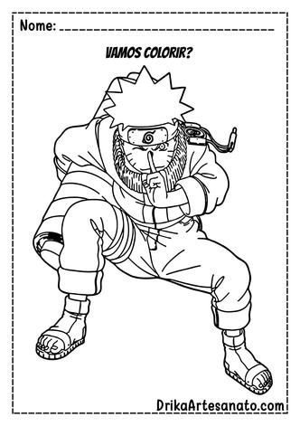 52 Desenhos do Naruto para Colorir e Imprimir – Revista Artesanato