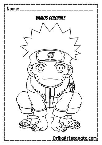Naruto para colorir - Desenhos Imprimir