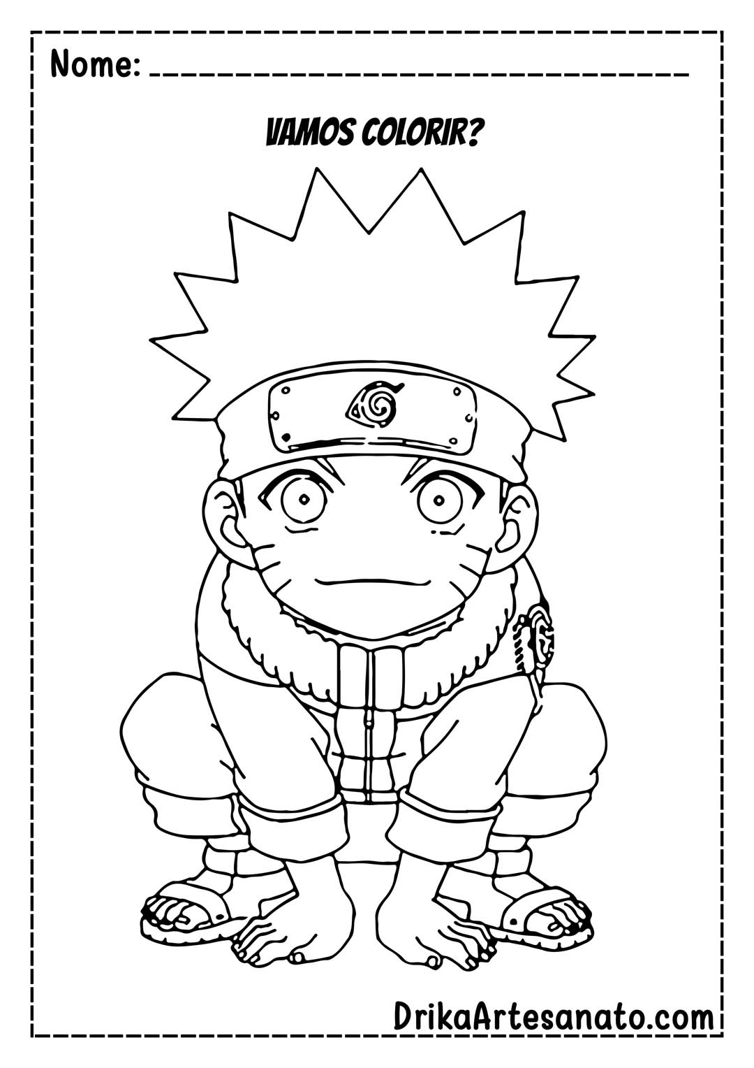 Naruto para colorir - Desenhos Imprimir