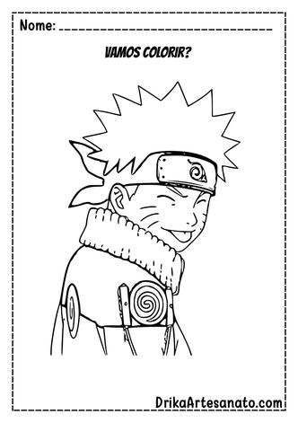Desenhos de Naruto 7 para Colorir e Imprimir 