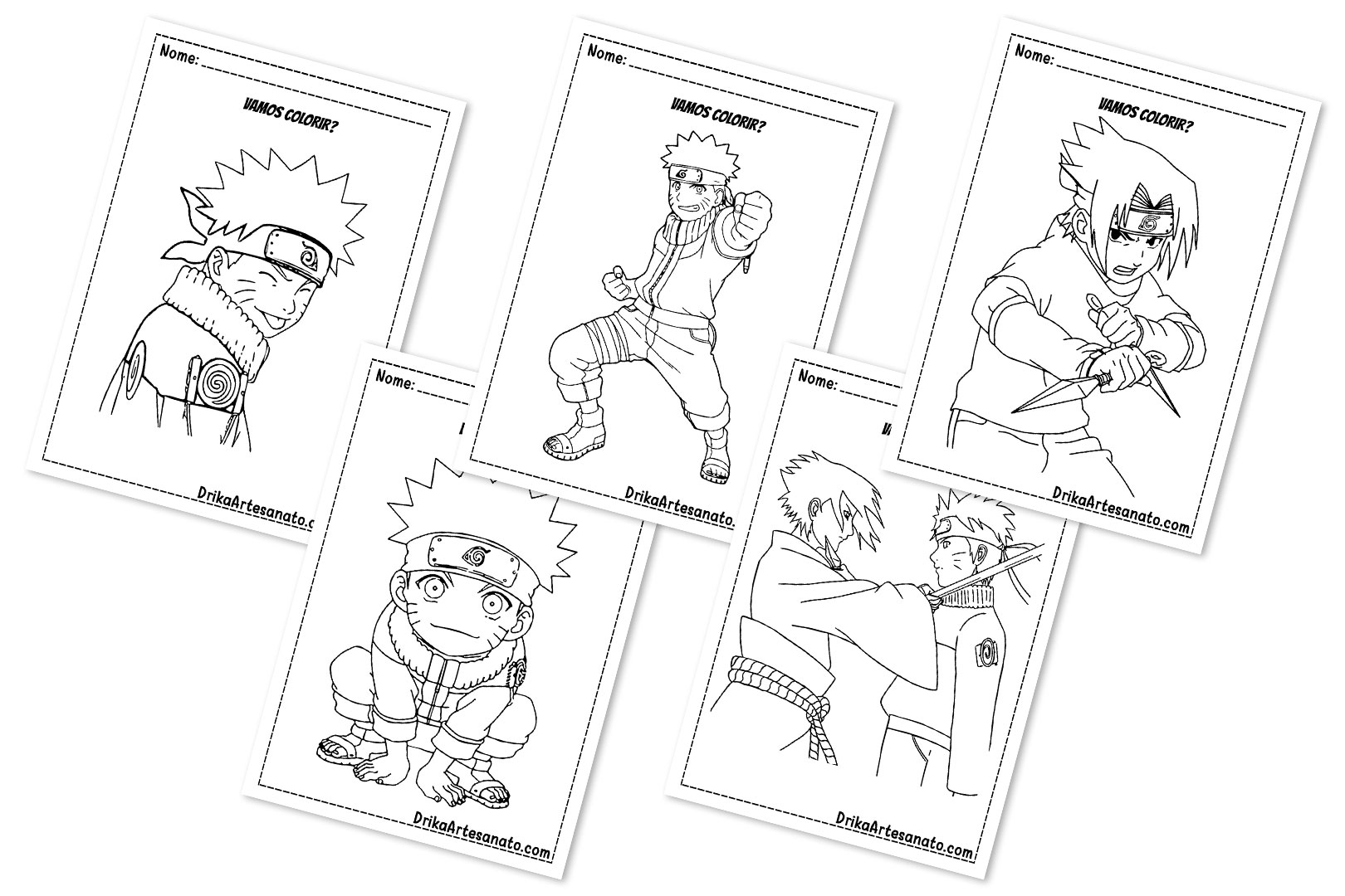 Desenhos do Naruto para Colorir