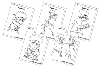 Desenhos de Naruto Uzumaki Para Colorir - Páginas Para Impressão Grátis