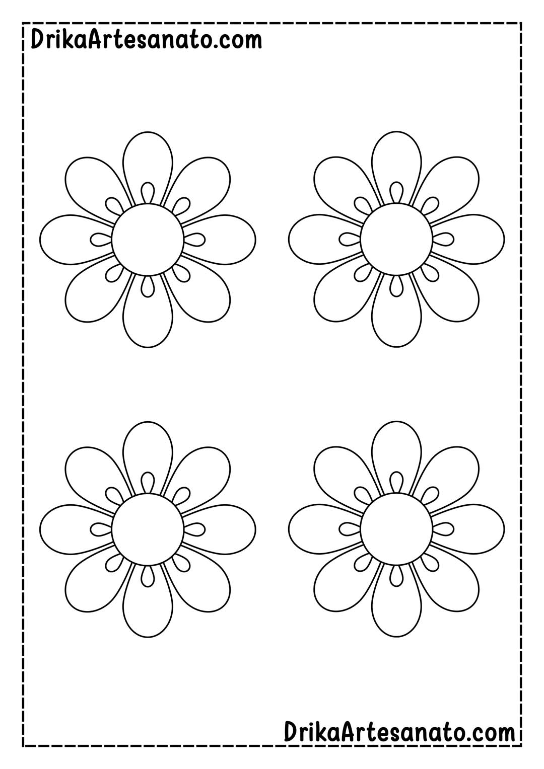 Molde de Flor com 8 Pétalas em Tamanho Médio