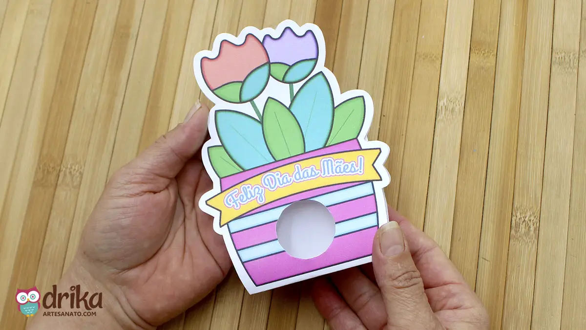 Lembrancinha para o Dia das Mães: Porta Bombom Vaso de Flores