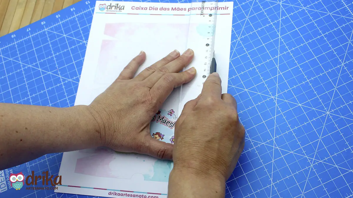 Molde de Caixa Dia das Mães para Imprimir Grátis em PDF