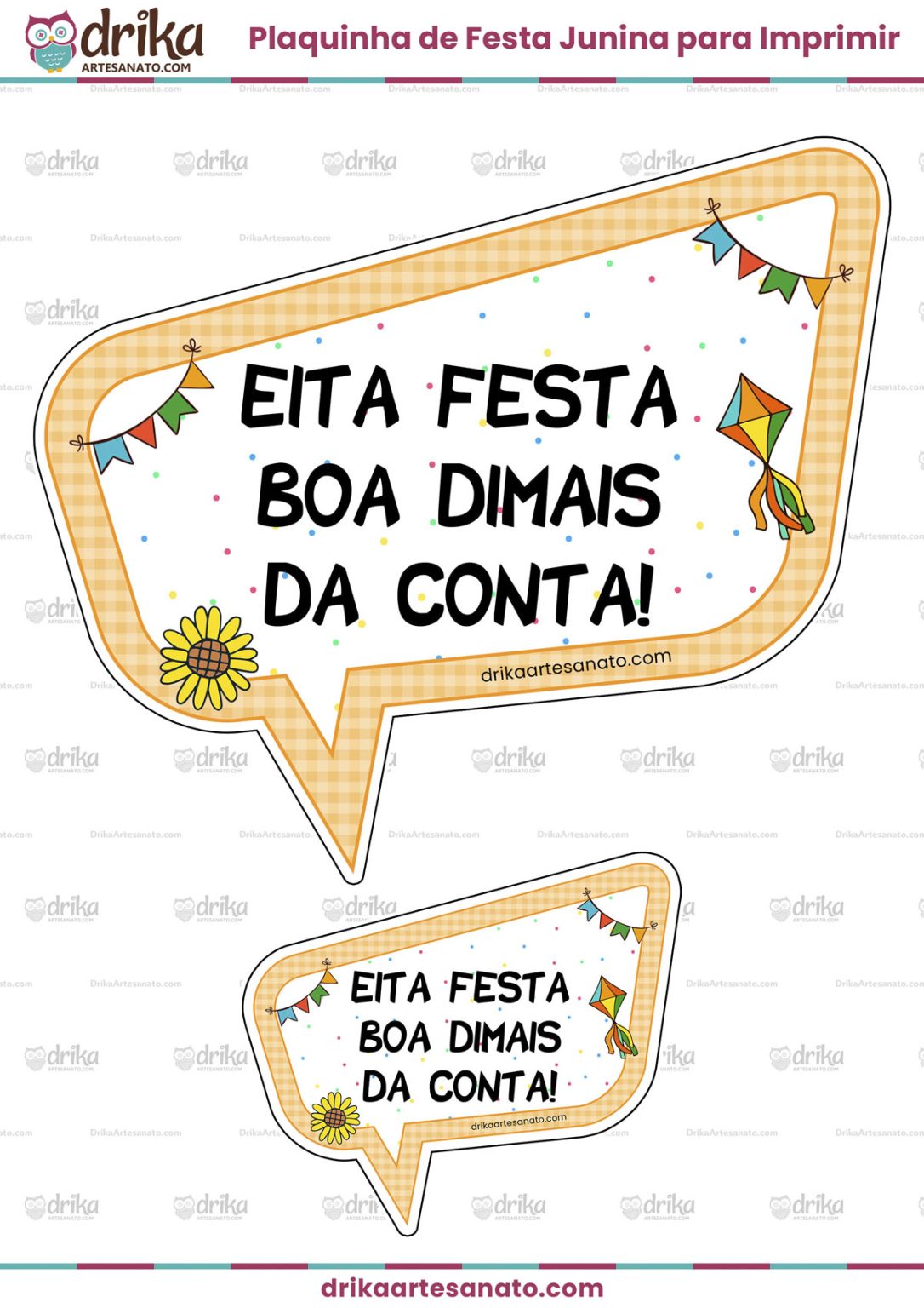 10 Plaquinhas de Festa Junina para Imprimir Grátis em PDF