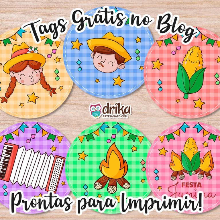 Tag de Festa Junina para Imprimir Grátis em PDF