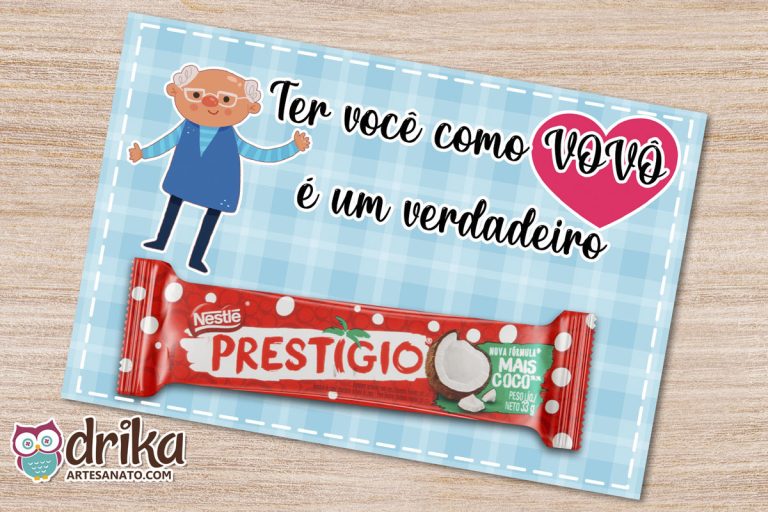 Cartão Prestígio Dia dos Avós para Imprimir Grátis em PDF