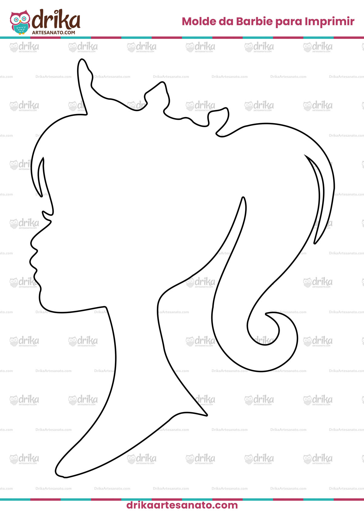 Molde da Barbie para Imprimir Grátis em PDF🤚 Conheça o mundo das ...
