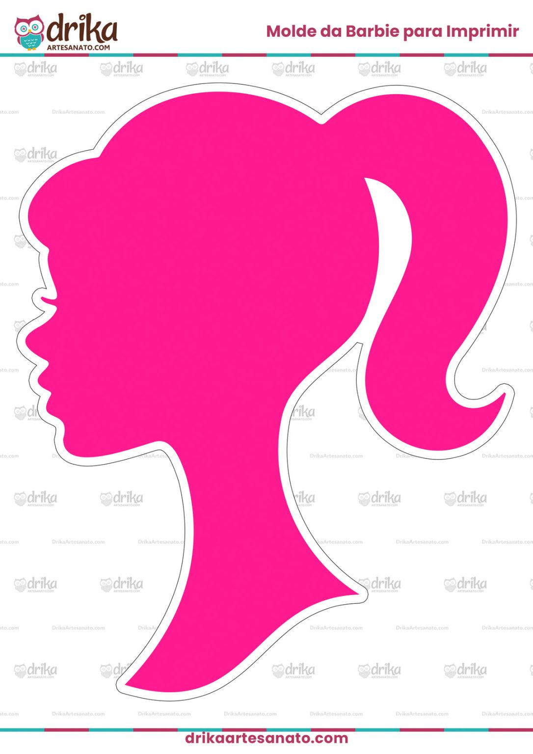 Molde da Barbie para Imprimir Grátis em PDF