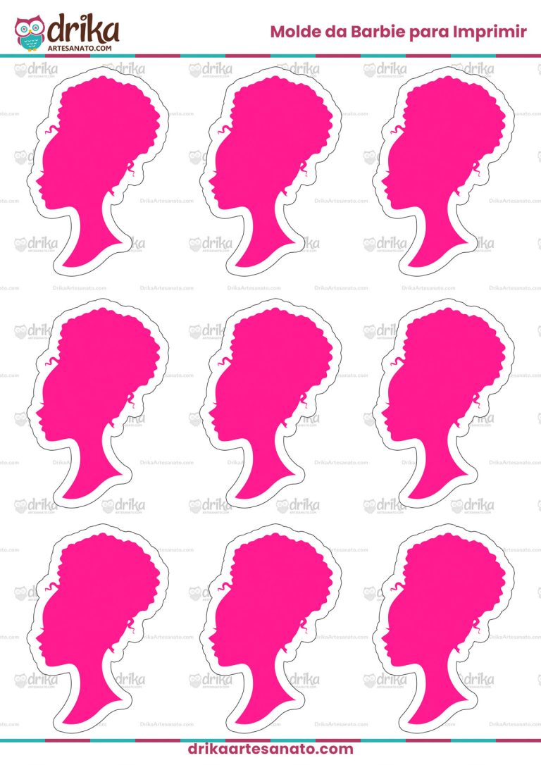Molde da Barbie para Imprimir Grátis em PDF