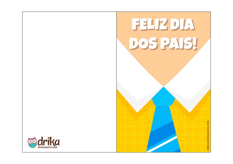 Cartão de Dia dos Pais para Imprimir: 20 Modelos Lindos em PDF