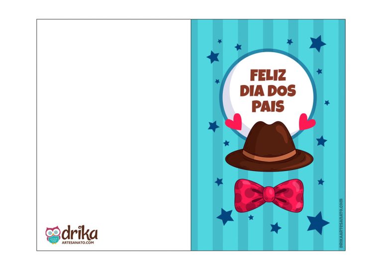 Cartão de Dia dos Pais para Imprimir: 20 Modelos Lindos em PDF