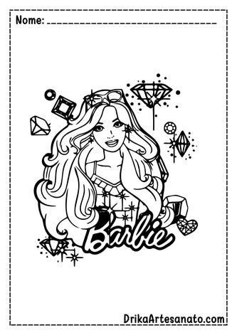 Desenho colorir barbie bailarina