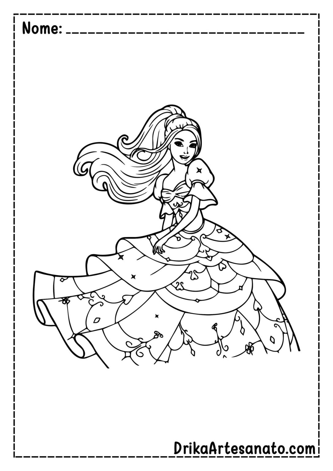 50 Desenhos da Barbie para Colorir Grátis em PDF: Baixe Agora!