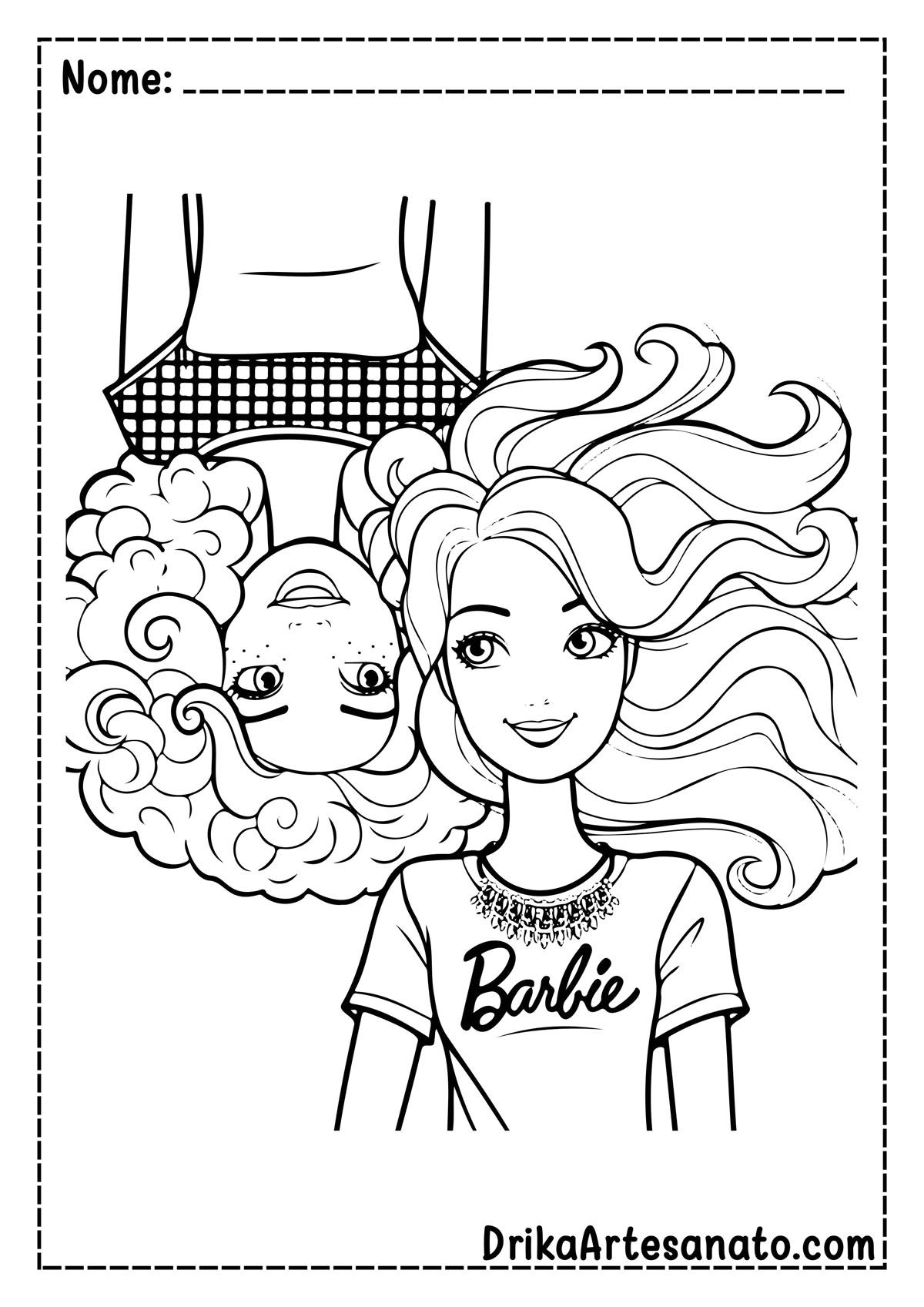 Desenho da Barbie para Colorir