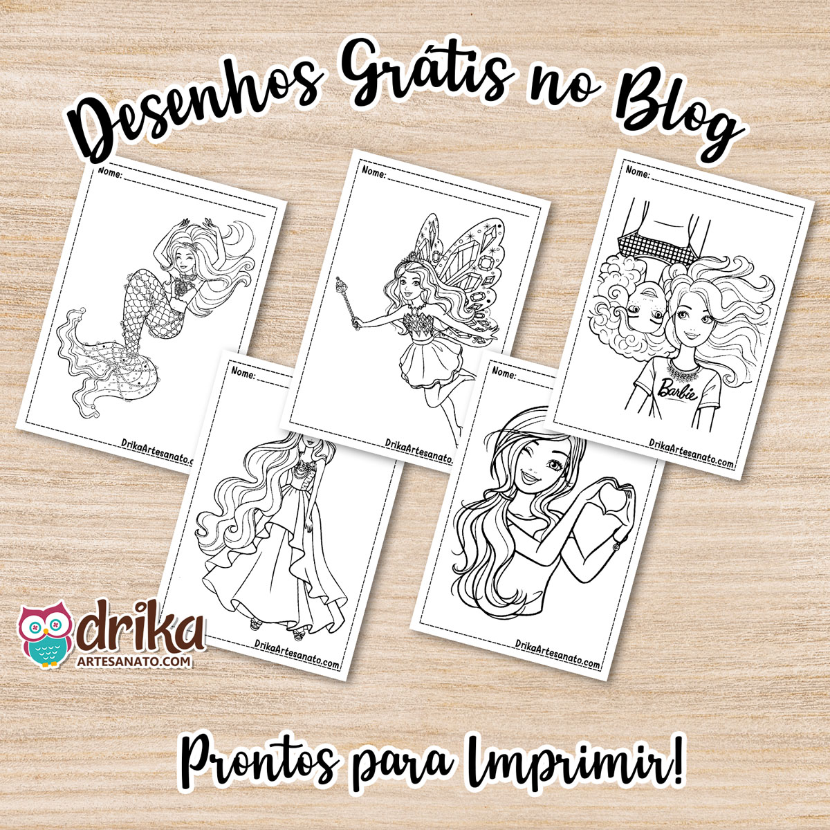 Desenhos Para Imprimir e Colorir PDF - Desenhos Para Pintar  Colorir  barbie, Páginas para colorir, Páginas de colorir com animais