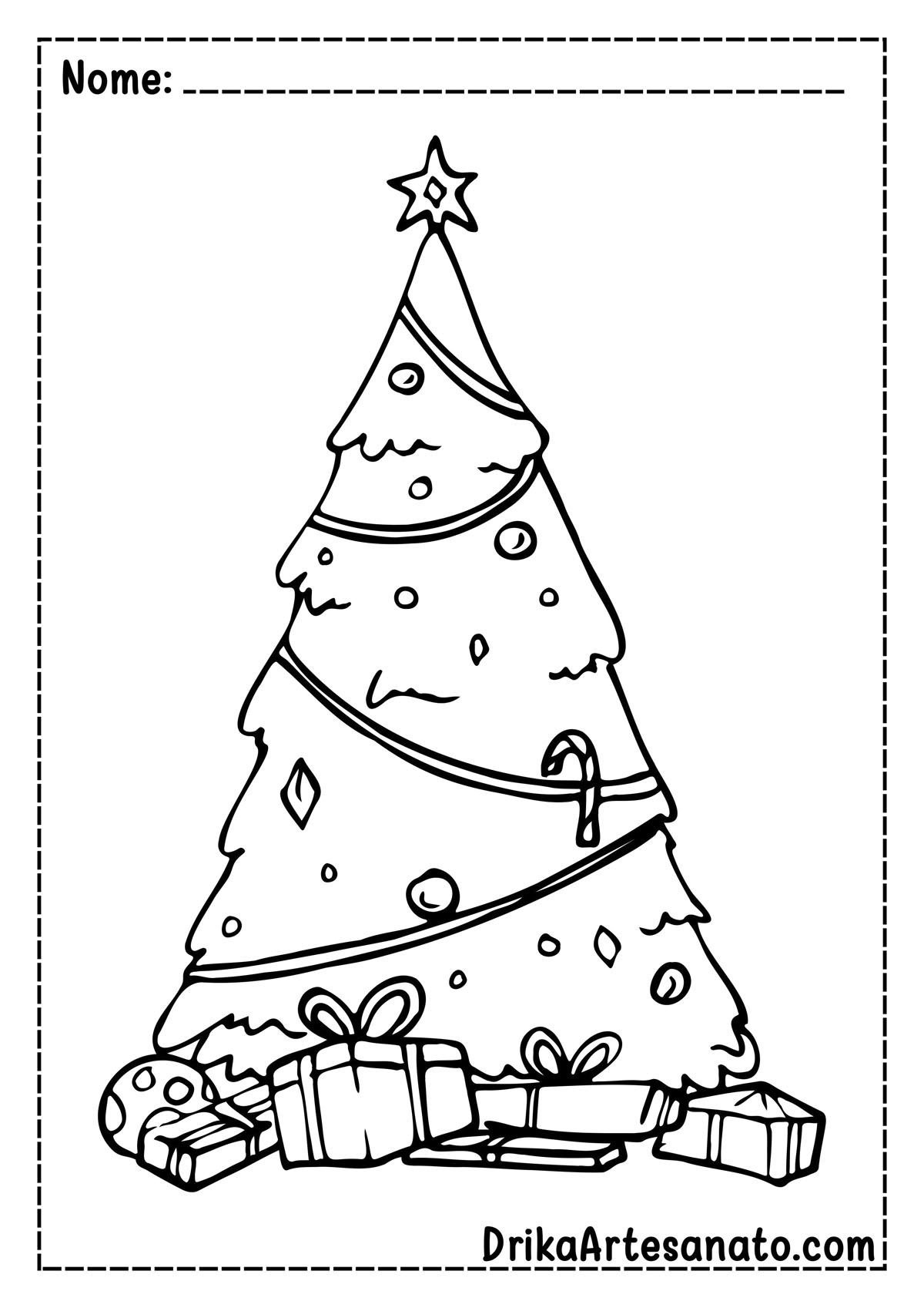 Desenho de Árvore de Natal para Colorir