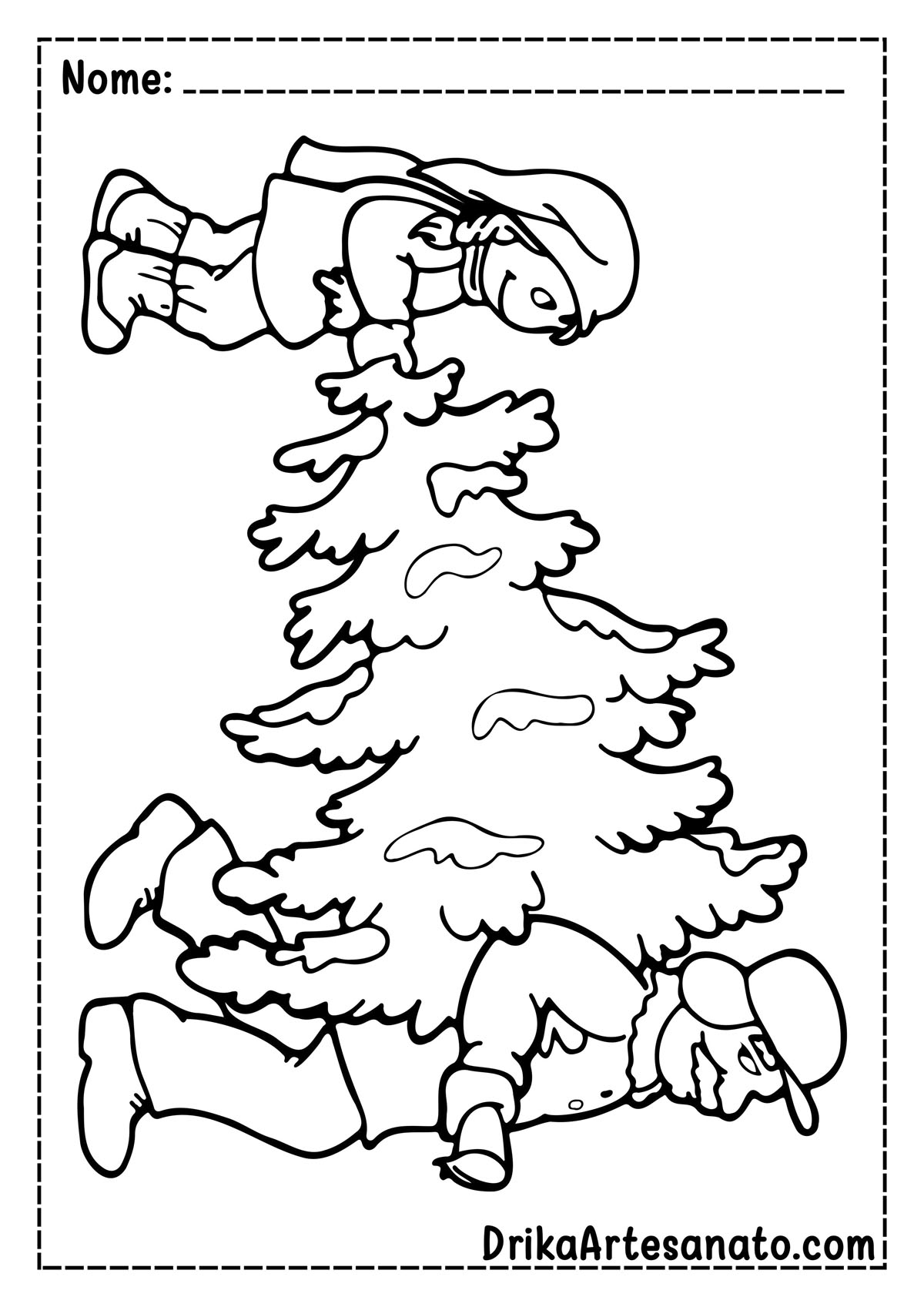 Desenho de Árvore de Natal para Imprimir
