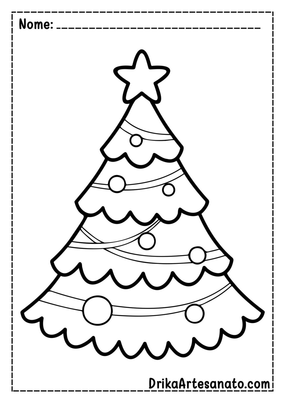 50 Desenhos de Árvore de Natal para Colorir Grátis em PDF
