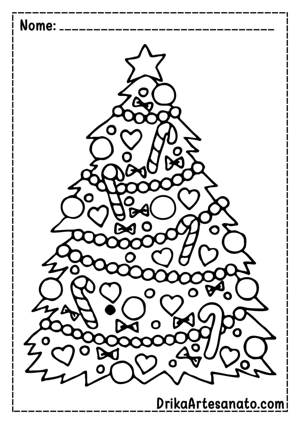 Desenho de Árvore de Natal para Pintar