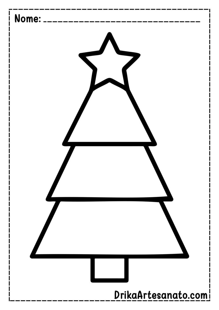 50 Desenhos de Árvore de Natal para Colorir Grátis em PDF