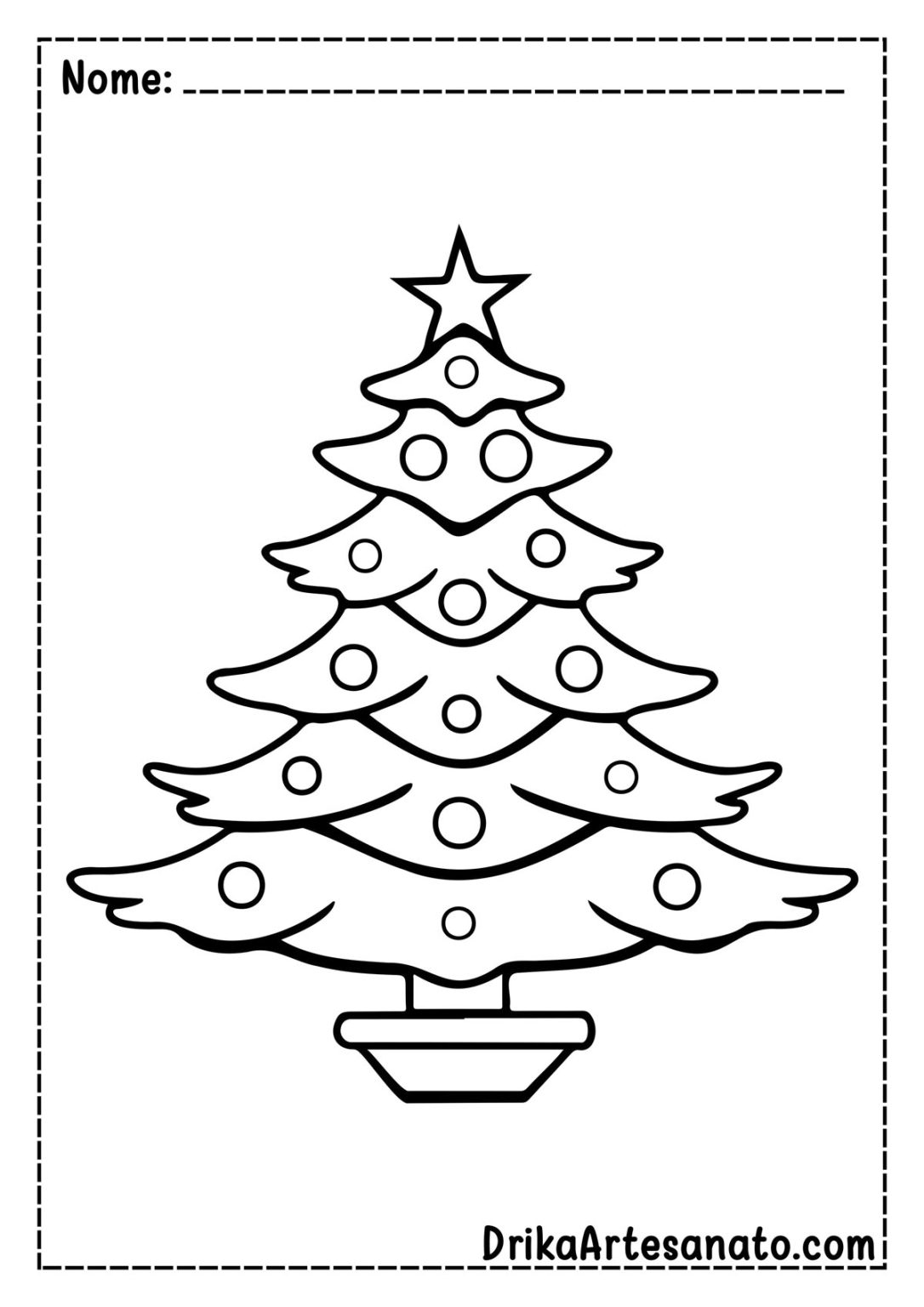 50 Desenhos de Árvore de Natal para Colorir Grátis em PDF