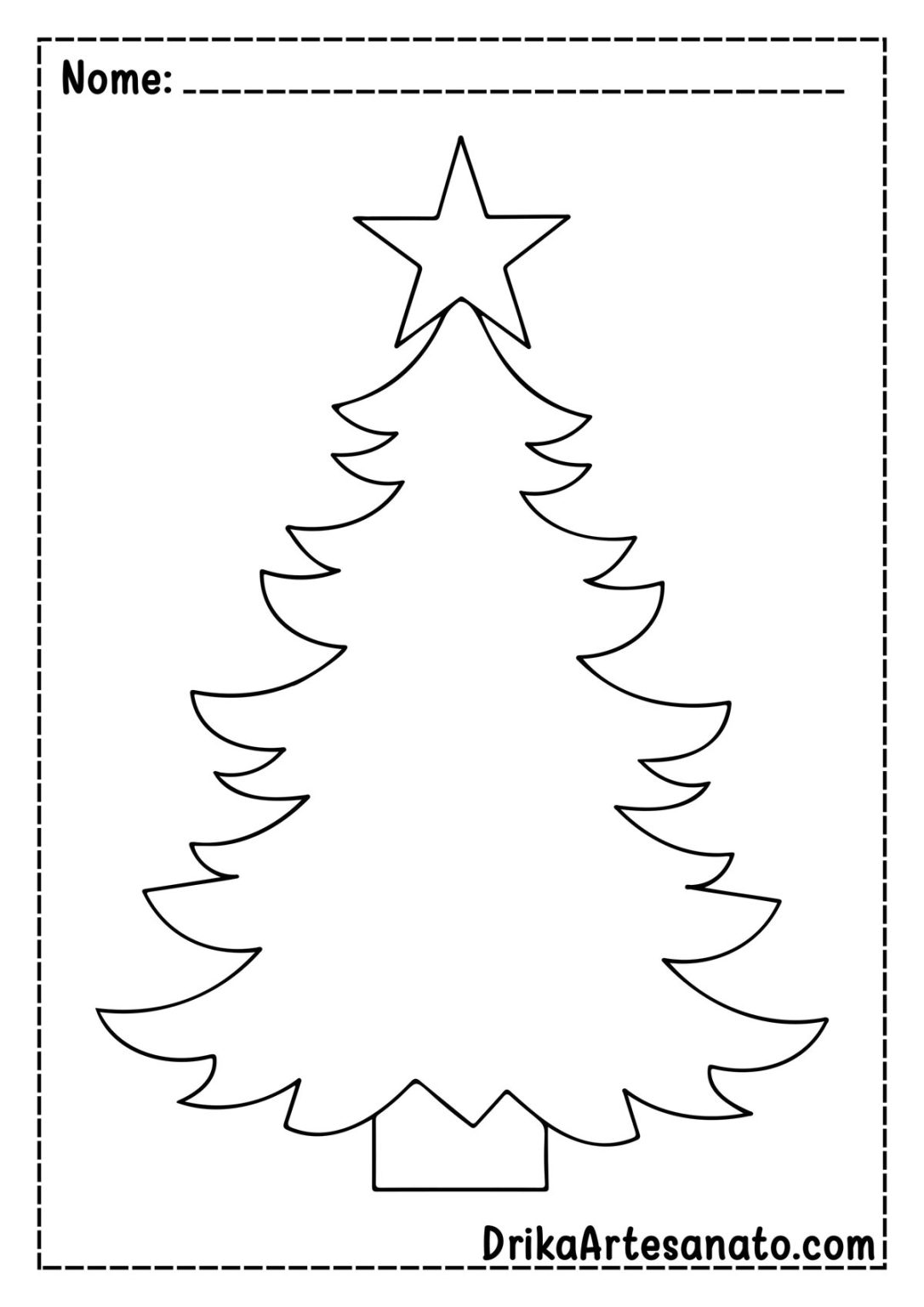 50 Desenhos de Árvore de Natal para Colorir Grátis em PDF