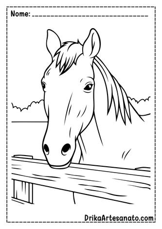 50+ Desenhos para colorir de Cavalos - Como fazer em casa