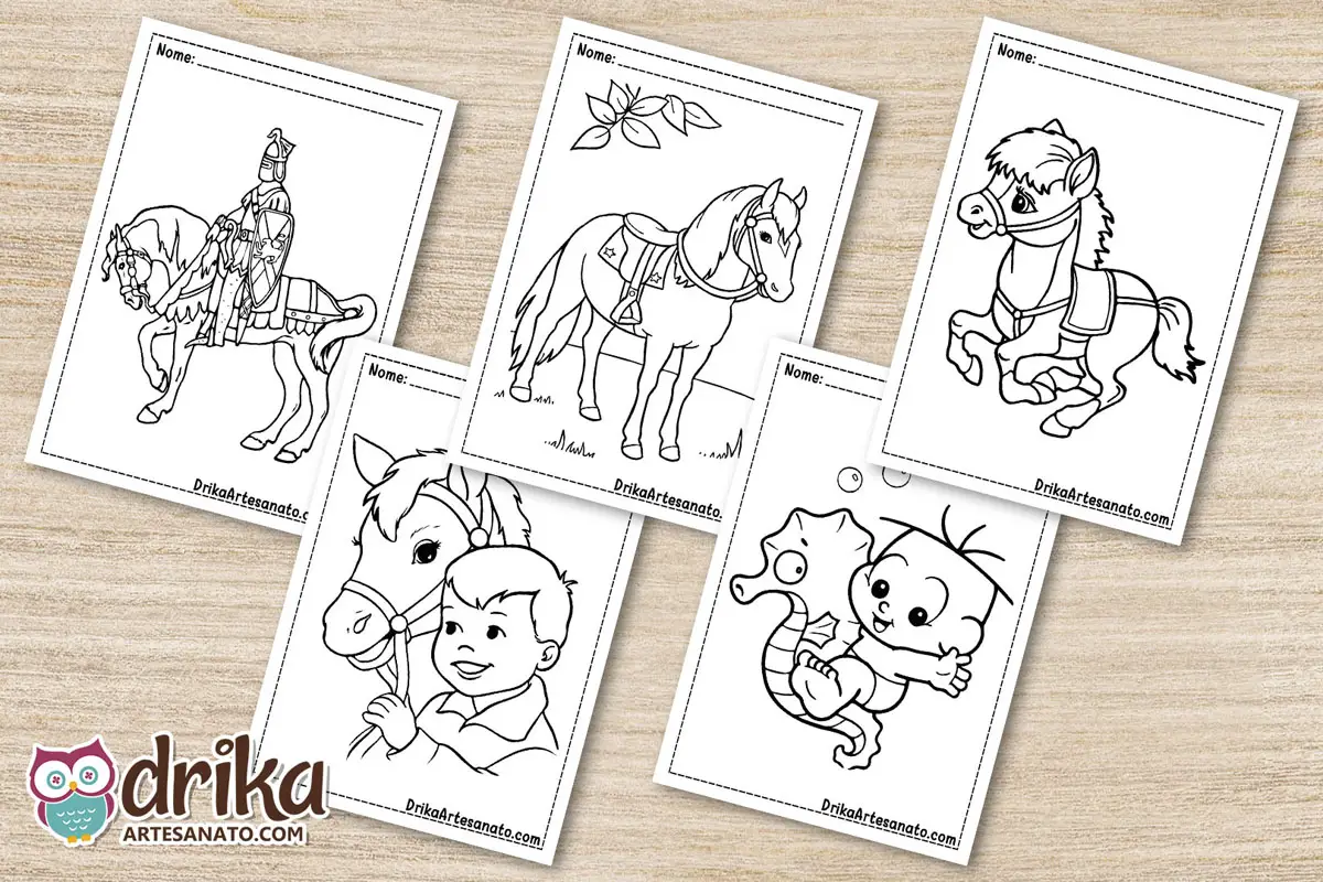 50 Desenhos de Cavalos para Colorir Grátis em PDF: Baixe Agora!