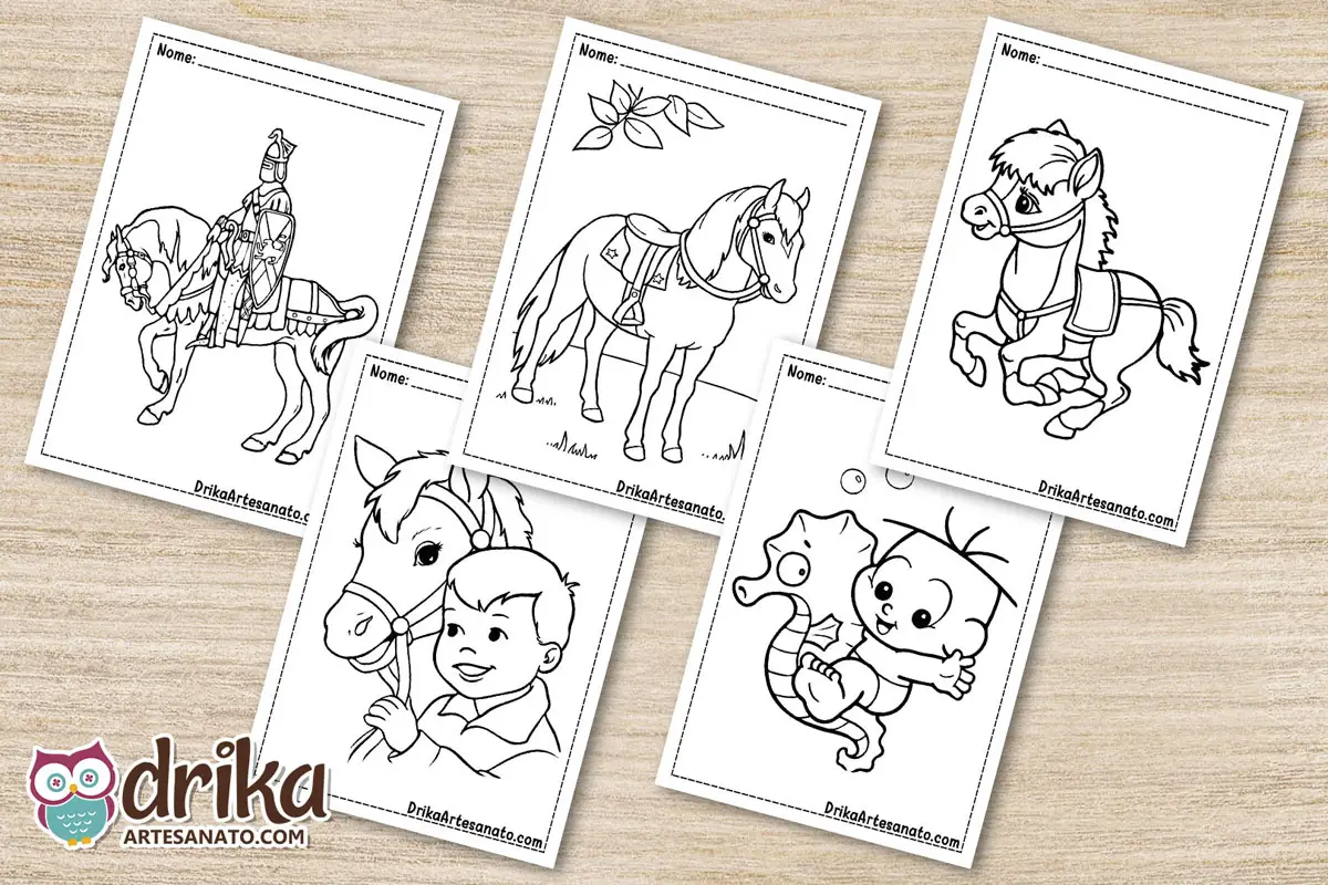 40 Desenhos de Cavalo para Imprimir e Colorir - Online Cursos Gratuitos