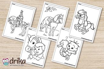 Desenhos para colorir de cavalo e cavalo de sela - Desenhos para colorir  gratuitos para imprimir