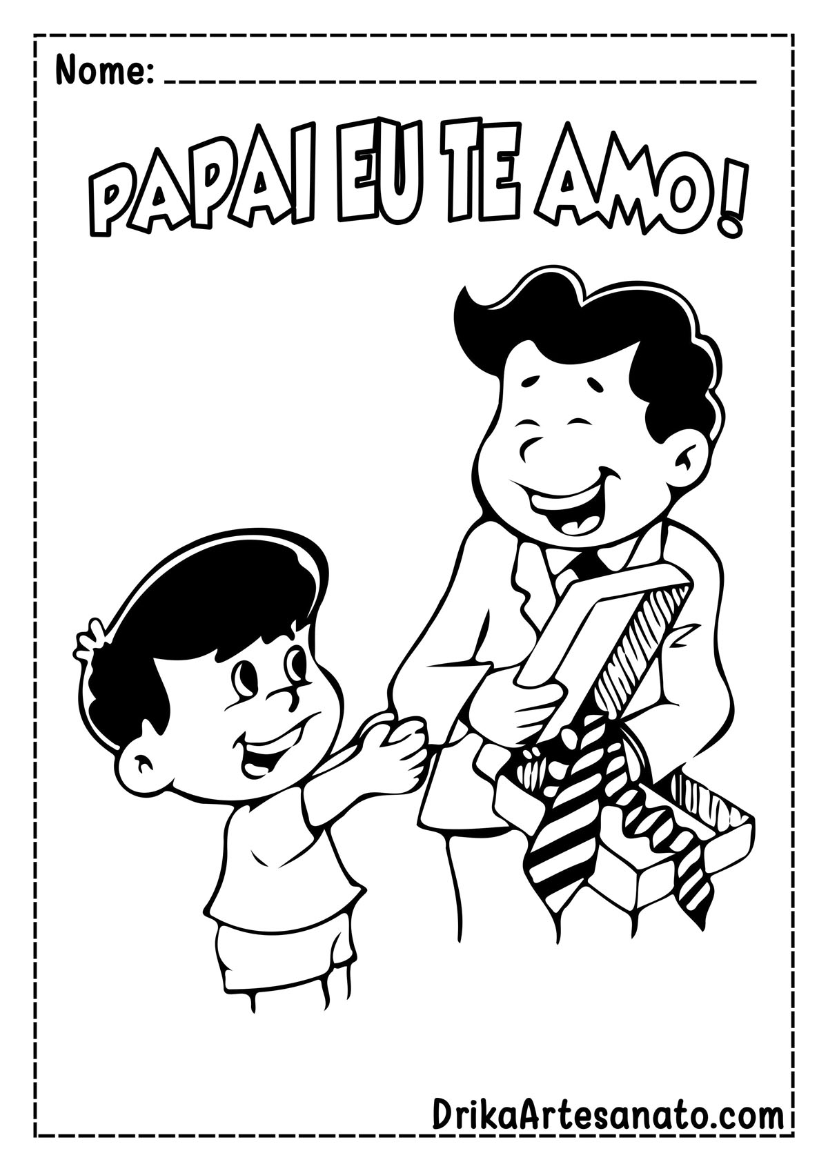 Desenho de Dia dos Pais para Imprimir